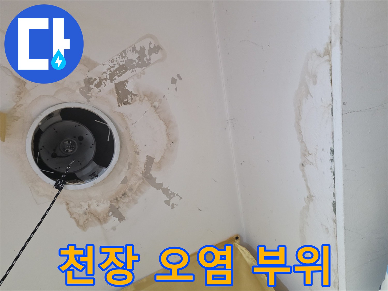 매립등 주변-천장 벽지 변색 및 얼룩