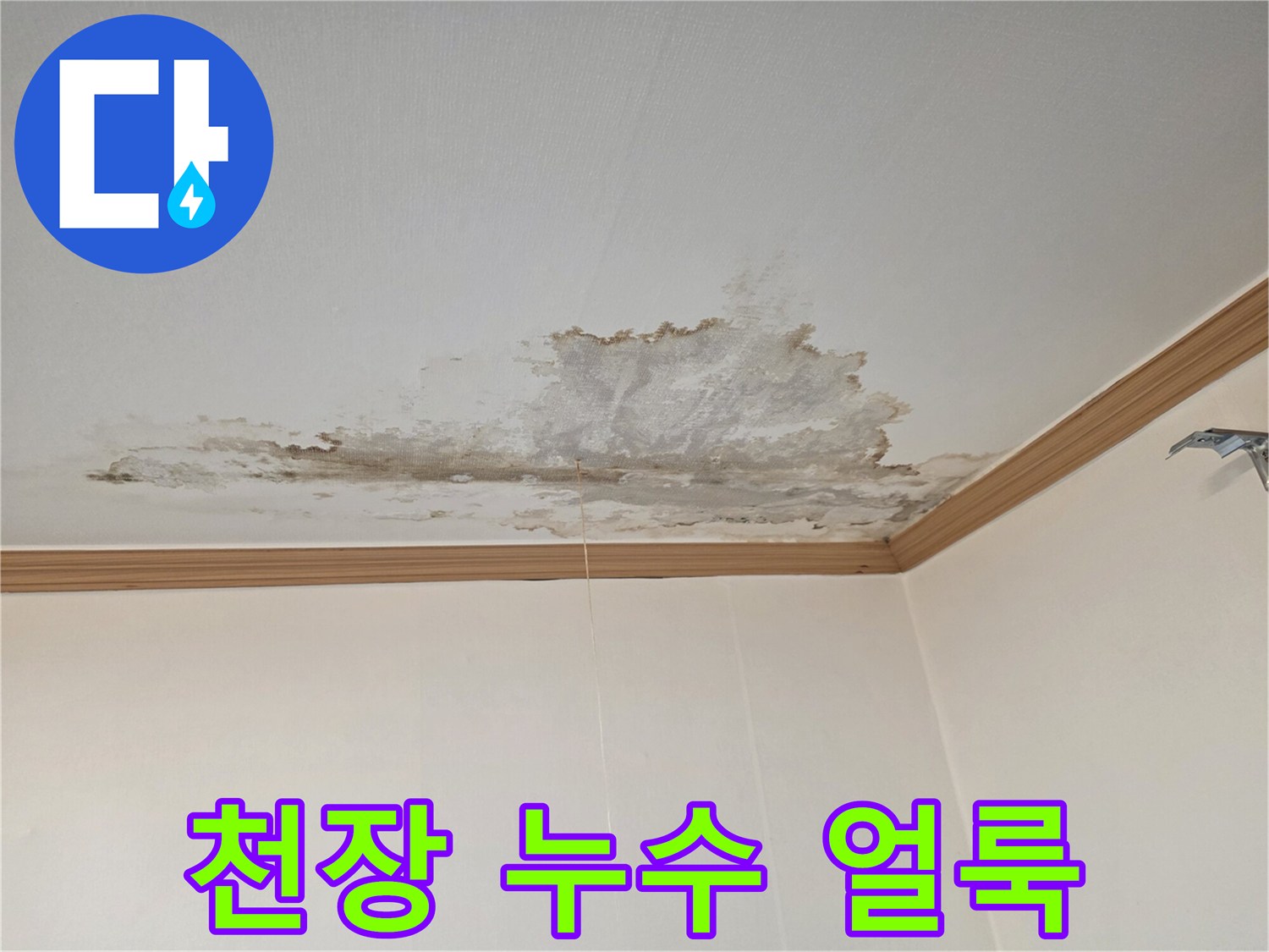 아랫집-천장-부분적인-변색과-젖음-흔적