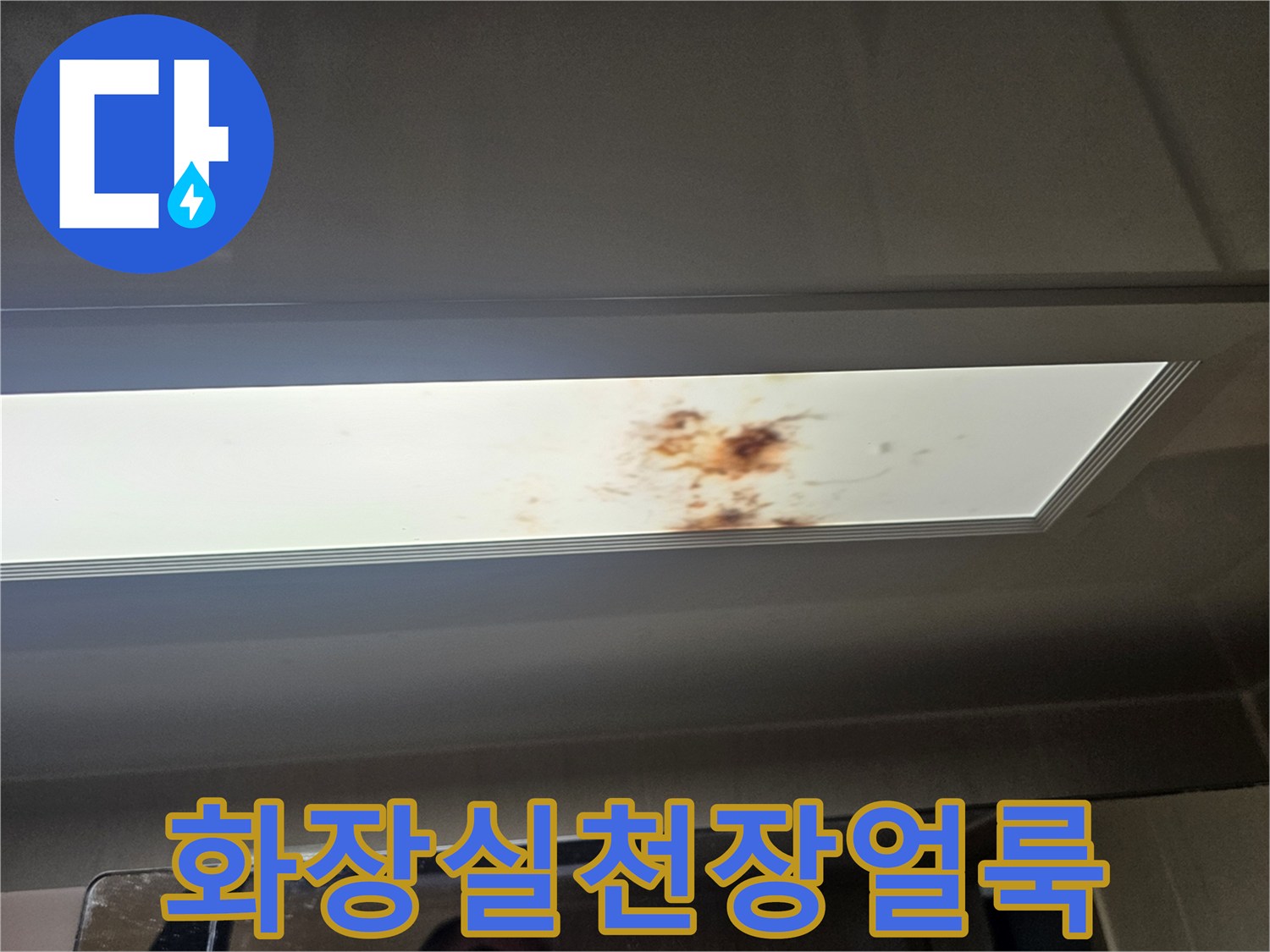남양주-화장실-천장-조명부근-누수-흔적
