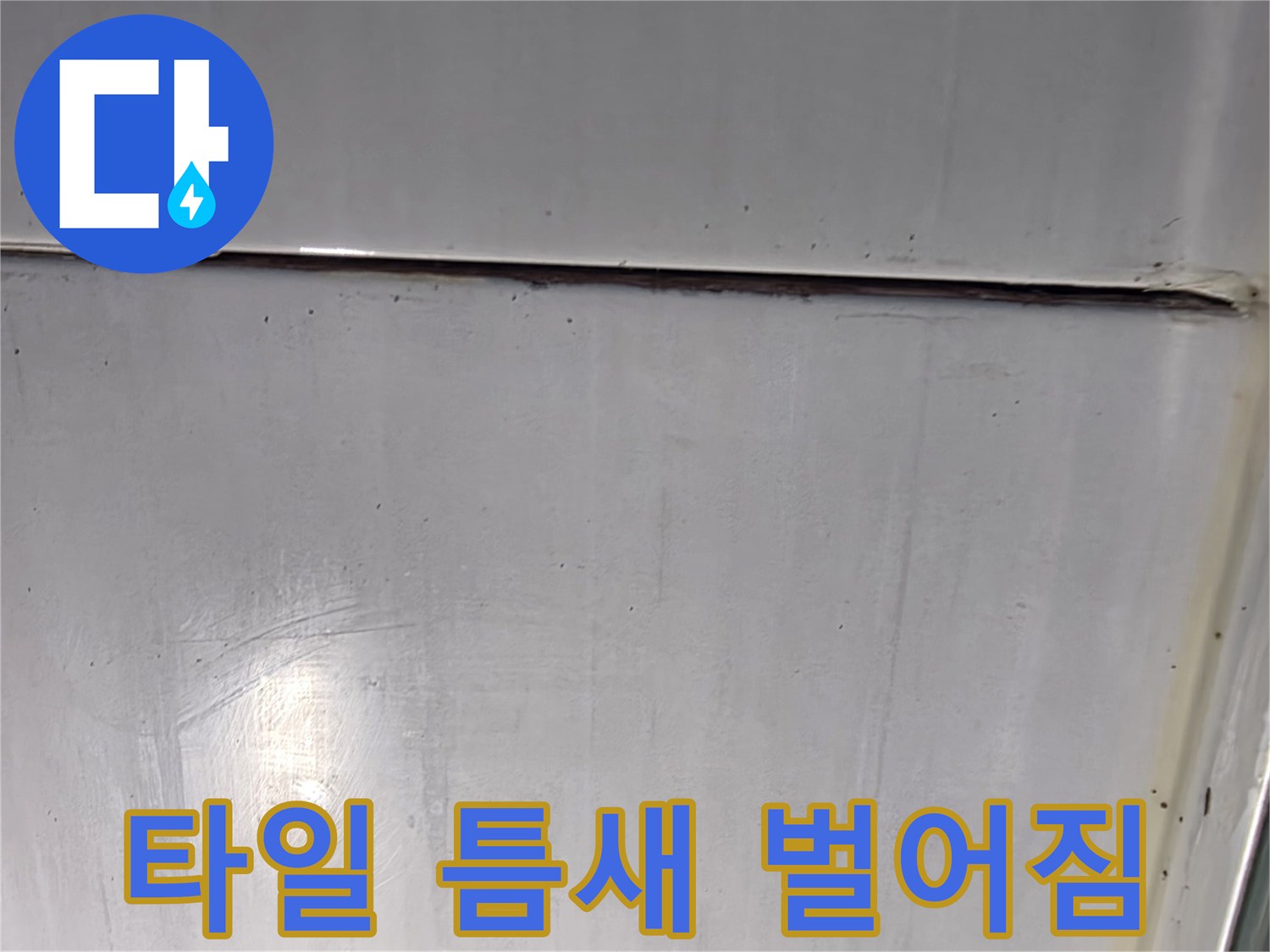 화장실 바닥 타일-갈라진 줄눈 부위