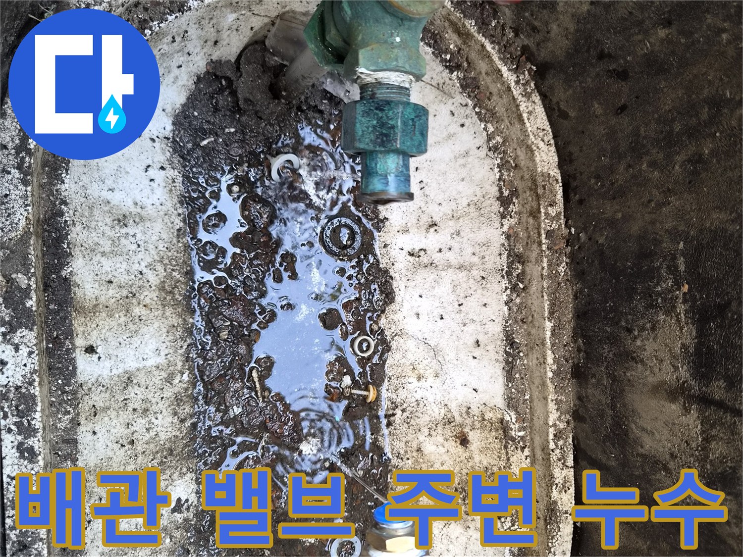 수도-밸브-및-연결-부위-물고임-현장-사진