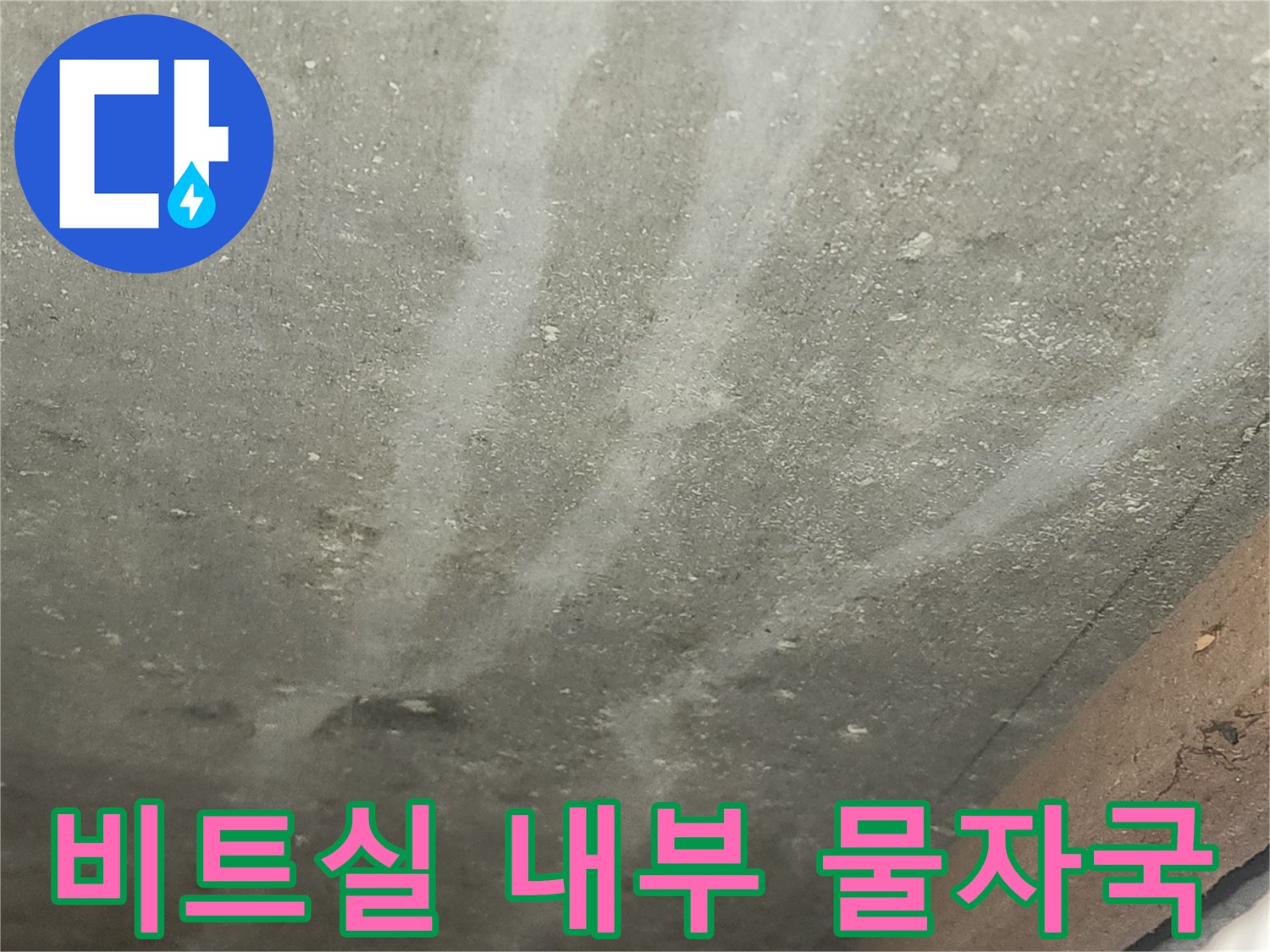 비트실-벽면의-습기와-물자국-현황