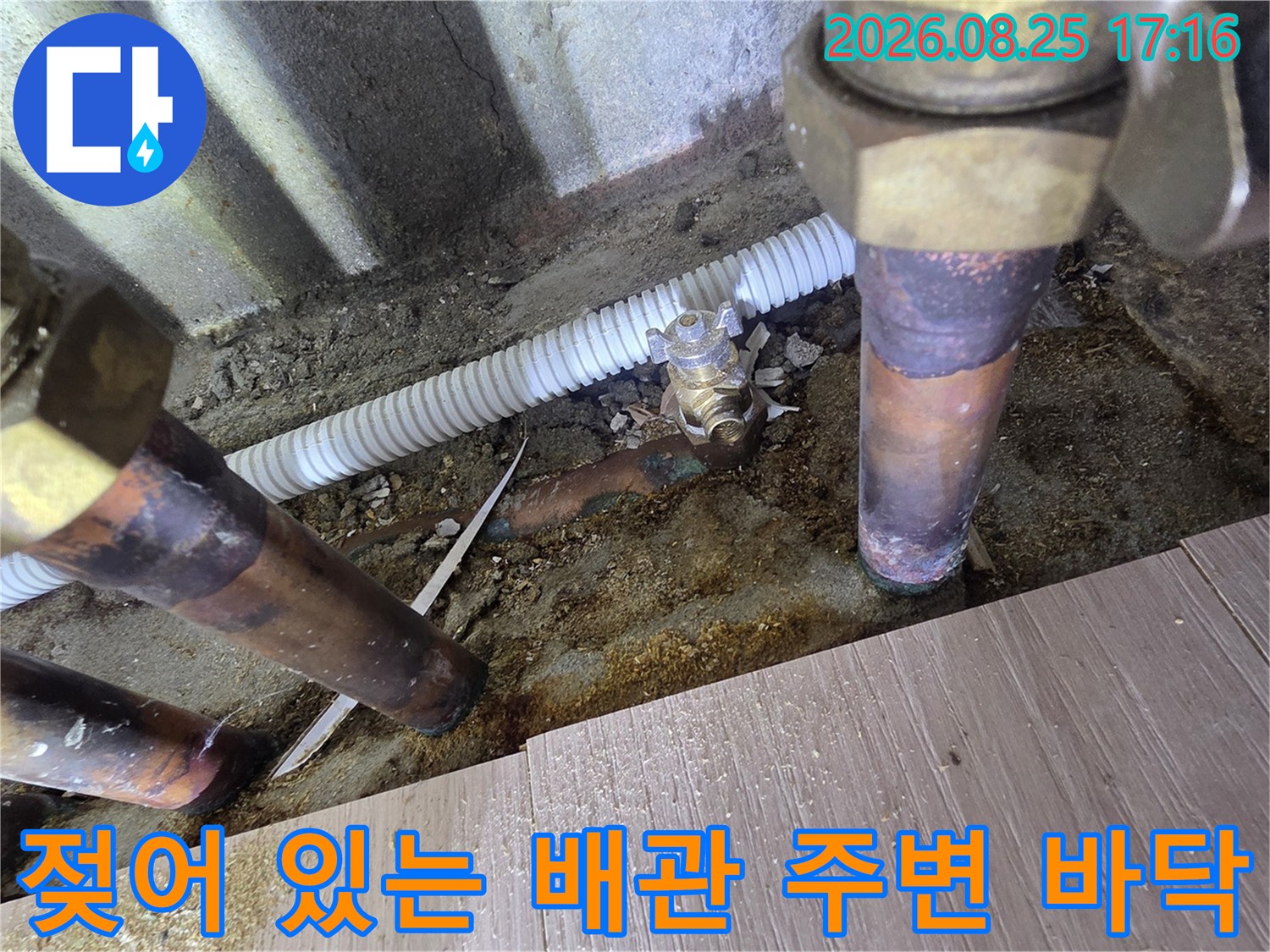 배관-주변-바닥재-및-마감재-습기-침투-현황