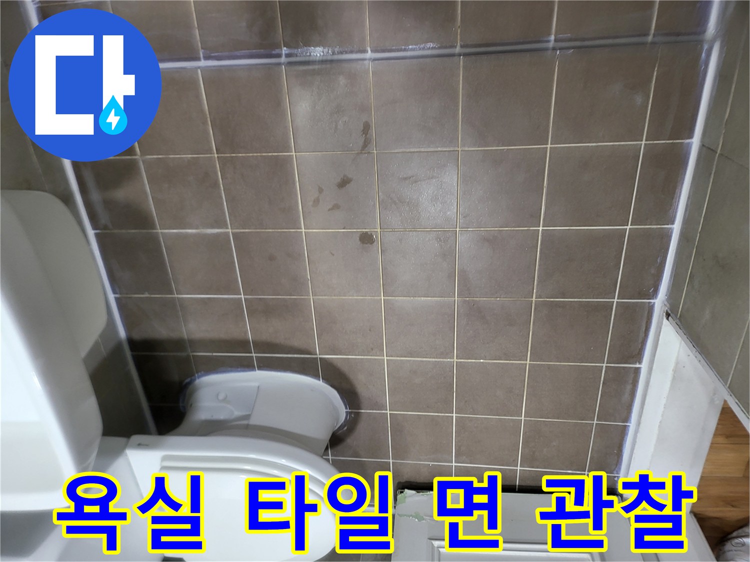 화장실-바닥 타일 전체 전경