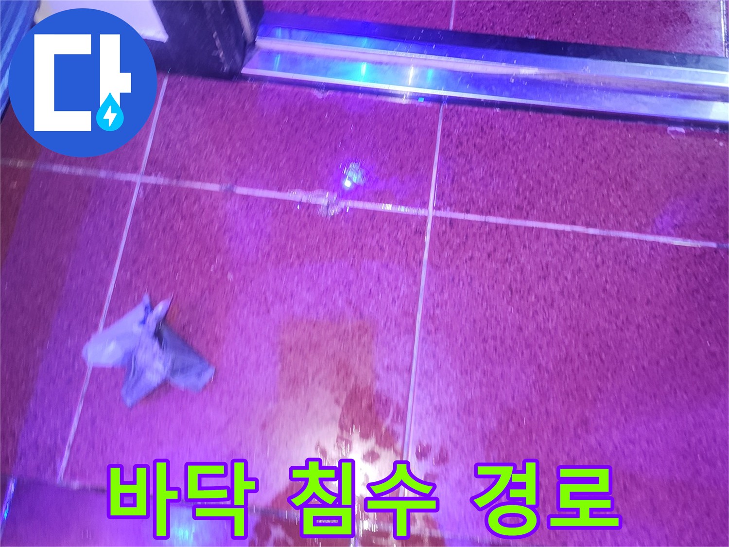 지하-바닥-타일-사이-물스며나오는-현상