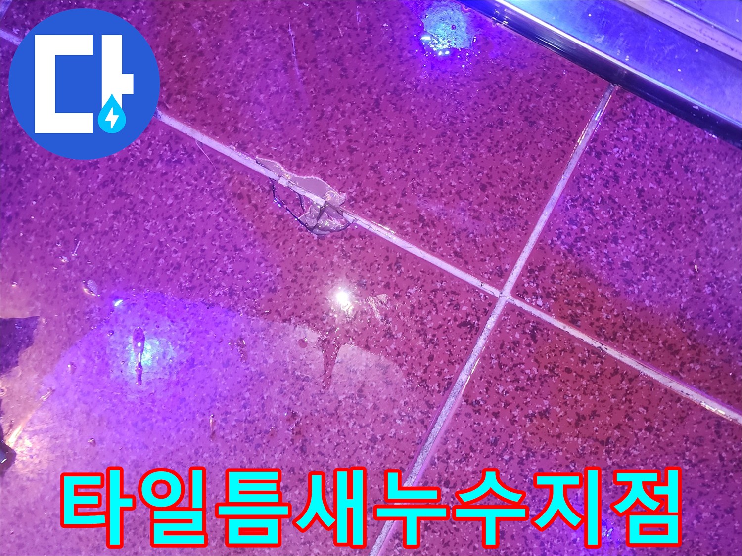 파손된-줄눈-사이로-스며나오는-물길