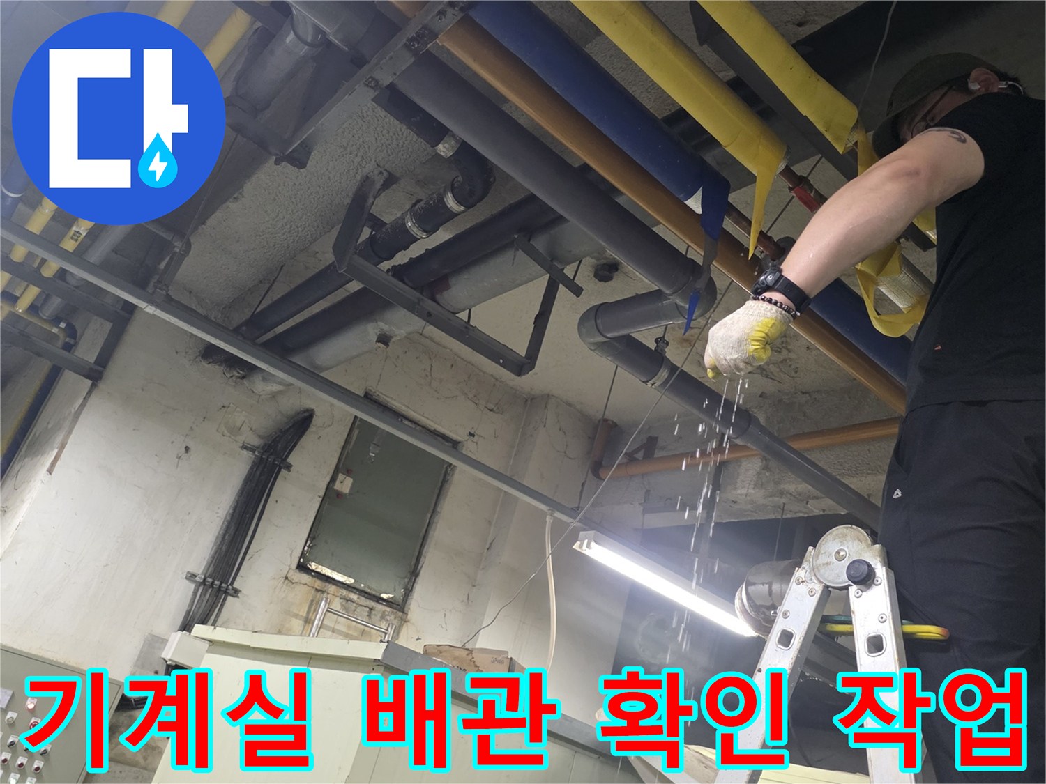 사다리를-이용한-고소-배관-부위-정밀-진단