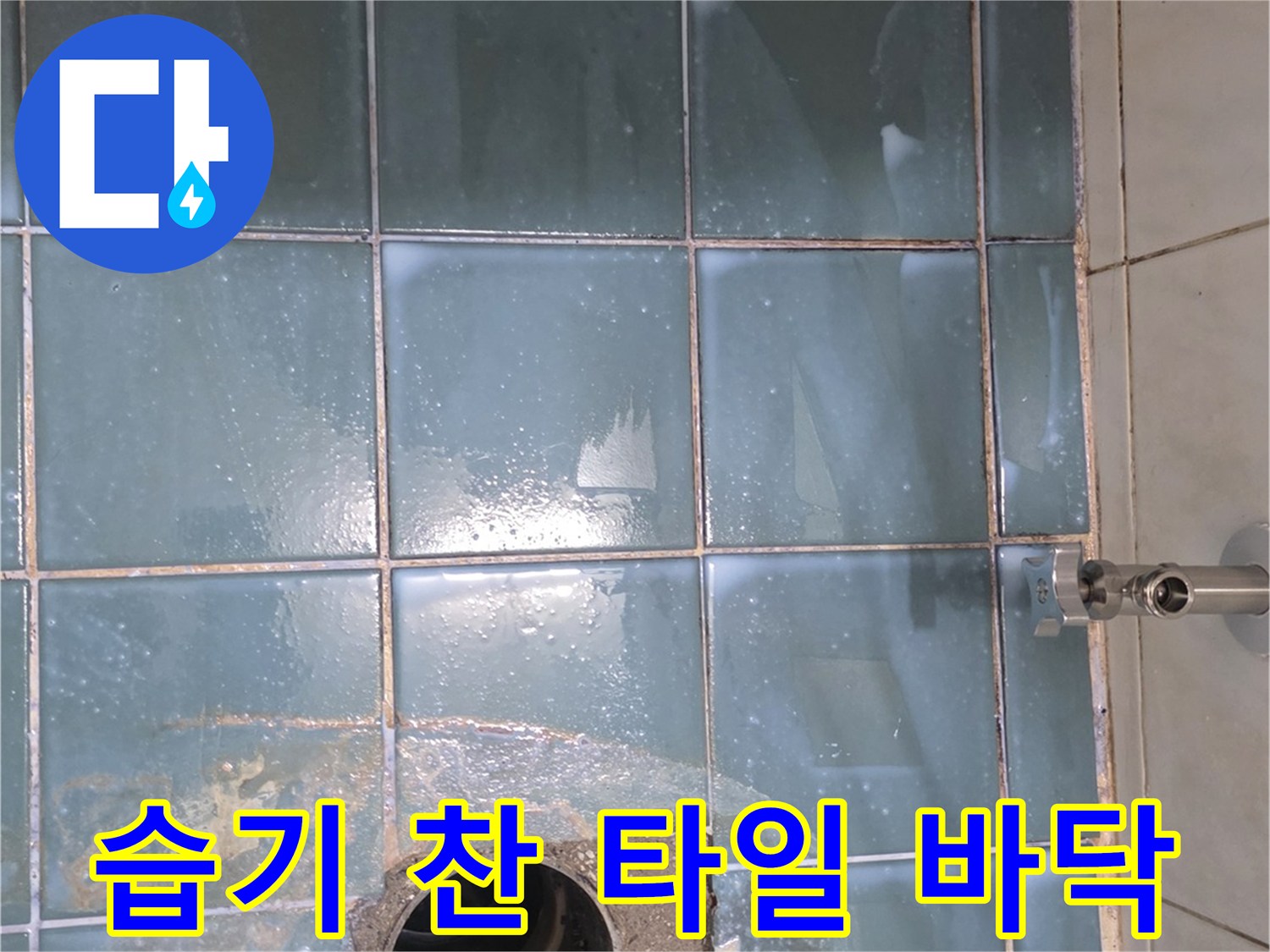 물기가-맺힌-화장실-바닥-타일-표면