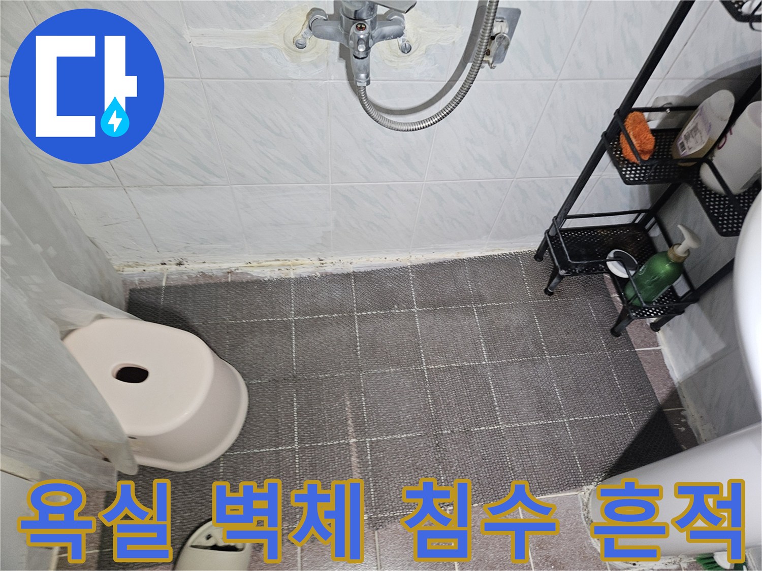화장실-타일-하단부-침수-흔적-확인