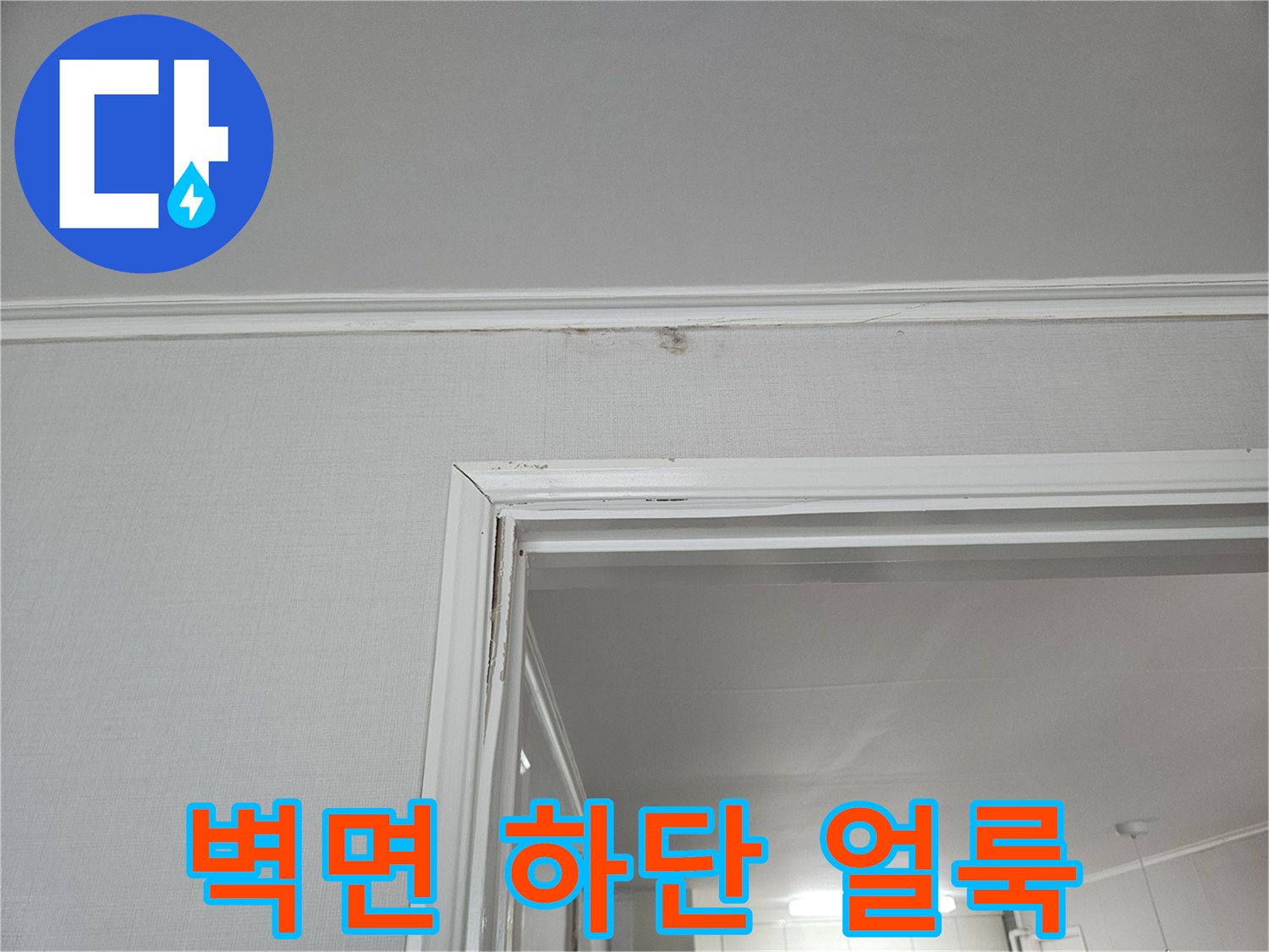 천장-몰딩-하단의-미세한-습기-흔적