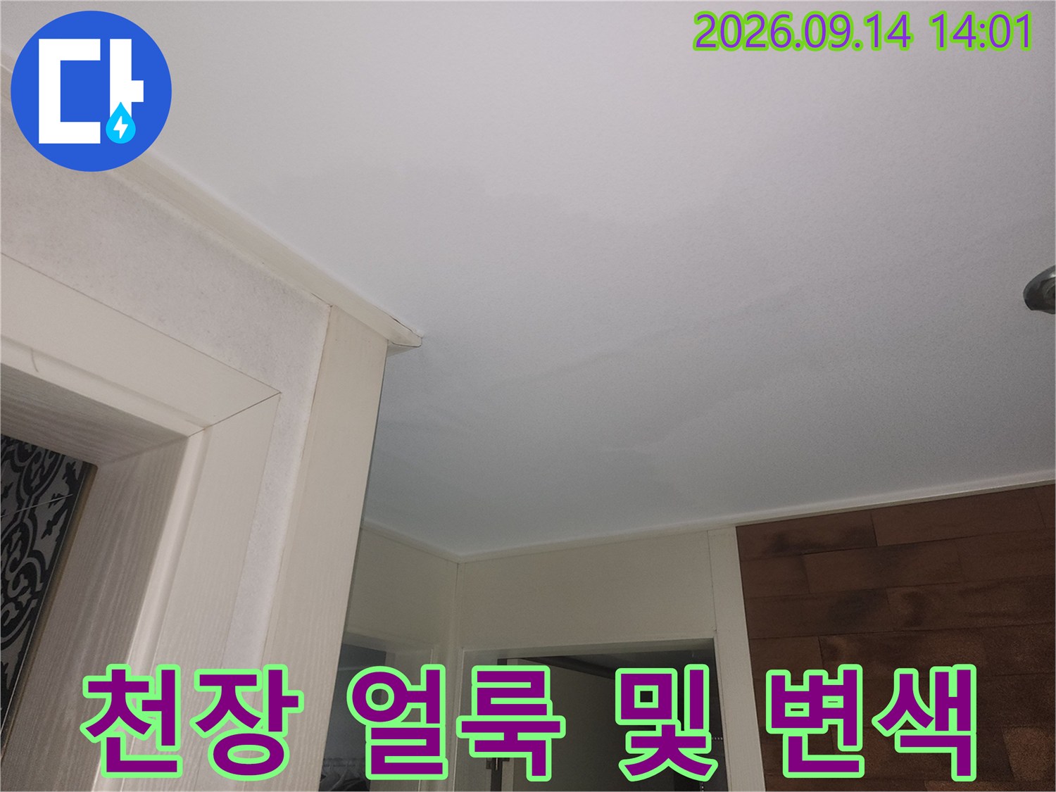 천장-표면의-미세한-습기-자국