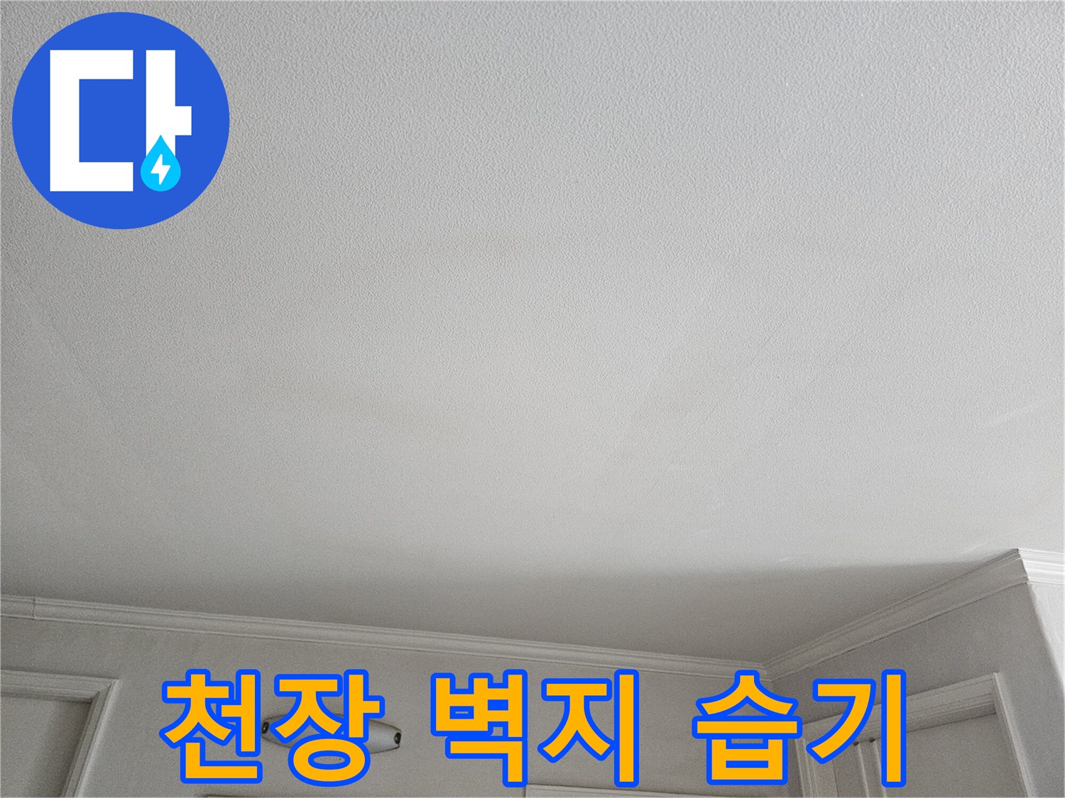 상계동 아파트 거실 천장의 미세한 수분 흔적